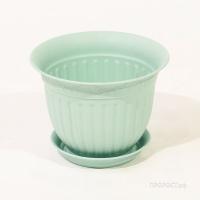Цветочный горшок Виноград 1л мятный с поддоном 5PL0138 Цветочный горшок Виноград 1л мятный с поддоном 5PL0138