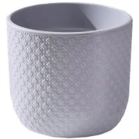 Кашпо Клевер 3,2л серый шелк с вставкой /6шт/ДТ 
