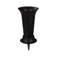 Вазон д/срезки с колышком 19*41см черный М5143 Вазон д/срезки с колышком 19*41см черный М5143
