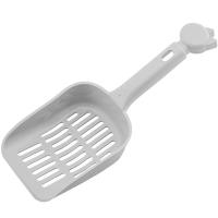 Совок для кошачьего туалета Zoo-M суперлюкс мелкие ячейки 9*25*4см светло-серый/2802/Дарэлл