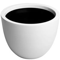 Кашпо Орфей 9л белый с вставкой 29см ОРф29-10 /1шт/ЛГ