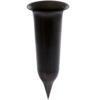 Вазон под срезку с колышком 10*26см черное золото Вазон под срезку с колышком 10*26см черное золото