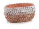 Кашпо Rustic овал 22*13;h11см бело/персик 074703