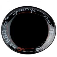 Тарелка для стейка ФРЕНДС ТАЙМ БЛЭК декорированная /P1070/12шт/LUMINARC