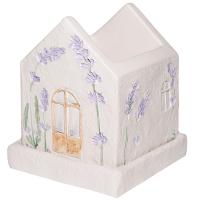 Кашпо Домик Прованс роспись VipSet 0,36 слон.кость G2410-02S