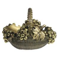Фигура Подставка под бутылку Корзина с виноградом (золото) L26,5W20H19 см 713388/I049