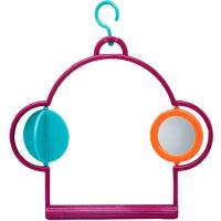 Игрушка Качели с зеркалом и вертушкой для птиц 15*15см АВ105 Игрушка Качели с зеркалом и вертушкой для птиц 15*15см АВ105