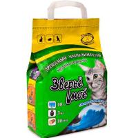 Наполнитель Зверье мое 3кг (10л) древесный крупные гранулы Морская свежесть