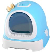 Туалет бокс для кошек Фэнтези голубой выдвижной поддон, фильтр, совок, пакеты 55*42*43см Туалет бокс для кошек Фэнтези голубой выдвижной поддон, фильтр, совок, пакеты 55*42*43см