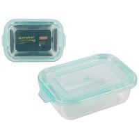 Контейнер LIMPIDO 0,370л жаропр стекла с крышкой с заж.пласт 005479/24шт/Mallony