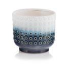 Кашпо Vintage d14; h13см бело-синий  074043