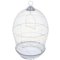 Клетка д/птиц N1 ДКп370 48,5*48,5*76см круглая укомплектованная серебряная/Евро Клетка д/птиц N1 ДКп370 48,5*48,5*76см круглая укомплектованная серебряная/Евро
