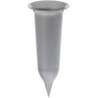 Вазон под срезку с колышком 10*26см серебро Вазон под срезку с колышком 10*26см серебро