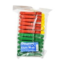 Прищепка д/белья Дельфин (24шт набор) пластик в пакете ПБ-012 /50шт/ АкваМаг