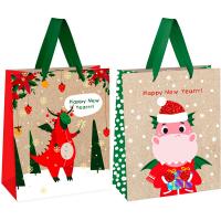 Пакет подарочный 18*23*10см "Год Дракона" крафт микс MESHU/Рельеф Пакет подарочный 18*23*10см "Год Дракона" крафт микс MESHU/Рельеф