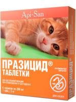 Антигельминтик для кошек Празицид 6 таблеток*200мг(1таб*3кг)