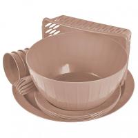 Набор д/пикника Vanilla 5 персон (18 предметов) латте SE1810/4шт/ПР Набор д/пикника Vanilla 5 персон (18 предметов) латте SE1810/4шт/ПР