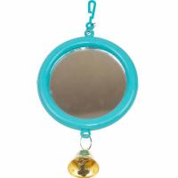 Игрушка д/птиц Zoo-M Зеркало большое с колокольчиком блистер бирюзовое/5014/Дарэлл Игрушка д/птиц Zoo-M Зеркало большое с колокольчиком блистер бирюзовое/5014/Дарэлл