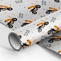 Упаковочная бумага 70*100см "Что за лев этот тигр" 70г/м2 белый крафт Упаковочная бумага 70*100см "Что за лев этот тигр" 70г/м2 белый крафт