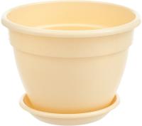 Цветочный горшок Антик 0,75л кремовый с поддоном 5PL0381
