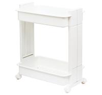 Стойка на колёсах 2 секции 39*23*17см широкая белый М2732 /6шт/М-пласт