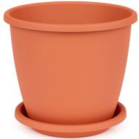 Кашпо Афина 1,1л с поддоном коричневый/М6488 Кашпо Афина 1,1л с поддоном коричневый/М6488