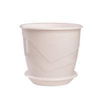 Цветочный горшок Венеция 5,5л белый с поддоном