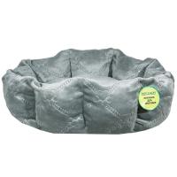 Лежанка круглая с подушкой серая 52*20см