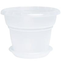 Цветочный горшок Милано 1,6л прозрачный с поддоном 5PL0025