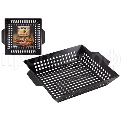 Решетка для гриля 35*30*6см квадратная с антиприг.покрытием 3009D   Решетка для гриля 35*30*6см квадратная с антиприг.покрытием 3009D