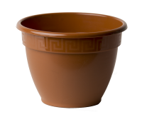 Цветочный горшок Антик 1,6л терракотовый с поддоном  Цветочный горшок Антик 1,6л терракотовый с поддоном
