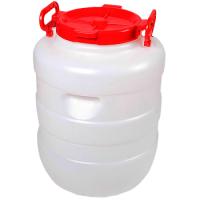 Бочка 40л Дачная круглая белый 