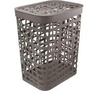 Корзина д/белья 55л ХАОС французский серый М2619 /5шт/М-пласт