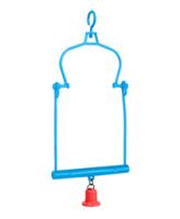 Качели для попугаев с пластмассовым колокольчиком  Качели для попугаев с пластмассовым колокольчиком