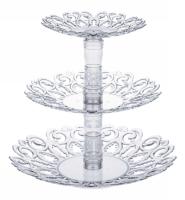 Фруктовница Мелодия 3-х ярусная прозрачный М6406 /17шт/ Альтерн