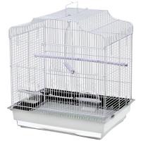 Клетка д/птиц N1 ДКп604 47*36*50,6см фигурная укомплектованная белая/Евро Клетка д/птиц N1 ДКп604 47*36*50,6см фигурная укомплектованная белая/Евро