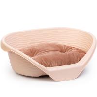 Лежанка пластиковая с подушкой бежевый/М8399 Лежанка пластиковая с подушкой бежевый/М8399