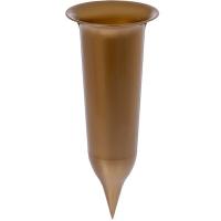 Вазон под срезку с колышком 10*26см золото  Вазон под срезку с колышком 10*26см золото