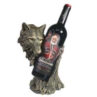 Фигура Подставка под бутылку Волк (бронза) L14W17H26 см 713414/I061