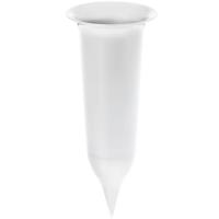 Вазон под срезку с колышком 10*26см белый  Вазон под срезку с колышком 10*26см белый