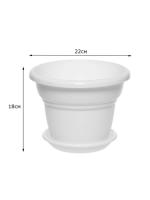 Цветочный горшок Милано 3,2л белый с поддоном 5PL0040