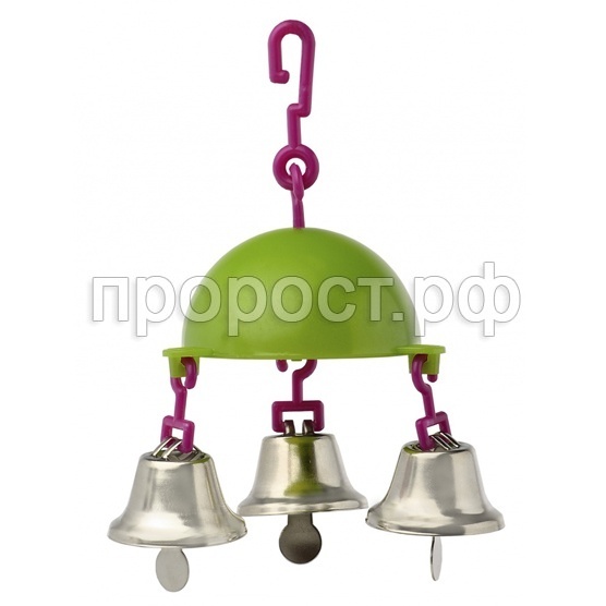Игрушка для птиц подвеска фигурная с колокольчиками Игрушка для птиц подвеска фигурная с колокольчиками