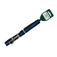 Поводок капрон 20мм*1,5м черный с синей полосой  DONBARON Поводок капрон 20мм*1,5м черный с синей полосой  DONBARON