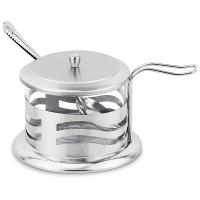 Сахарница DOLCE 250мл стекл. в корпусе из нерж стали, с крышкой и ложечкой /005489/12шт/ Mallony