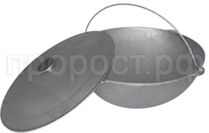 Казан 12л чугунный Туризм D40 походный с крышкой  Казан 12л чугунный Туризм D40 походный с крышкой