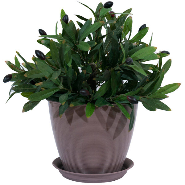 Кашпо Мальта 2,2л мокко с под. /12шт/ДТ