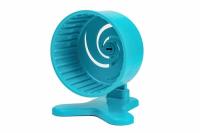 Игрушка для грызунов Колесо D90 Литое пластик с подставкой бирюза/3093