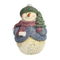 Снеговик с елкой L11.5W11H15.5  714152 Снеговик с елкой L11.5W11H15.5  714152