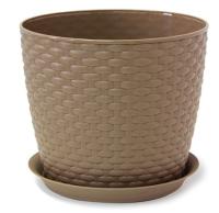 Кашпо РОТАНГ 4,7л бежевый М 3083 Кашпо РОТАНГ 4,7л бежевый М 3083