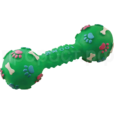 Игрушка для собак средних пород Гантель 100КГ виниловая 13см С2823 Игрушка для собак средних пород Гантель 100КГ виниловая 13см С2823